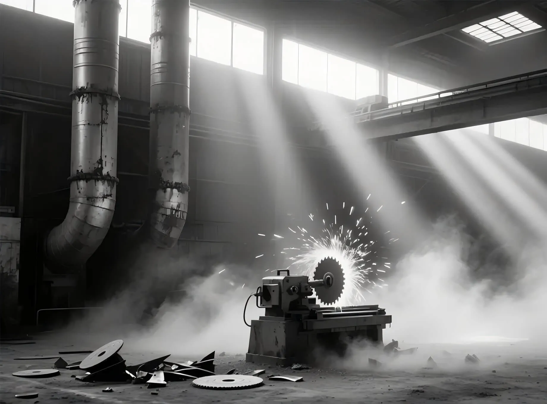 Poussière aéroportée à l'échelle de l'usine